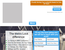 Tablet Screenshot of metrolockandsafe.com
